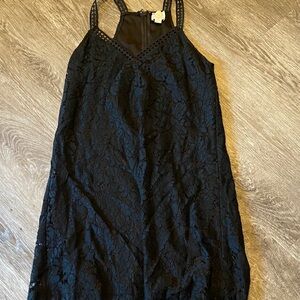 Blue Rain Black Lace Backless Dress